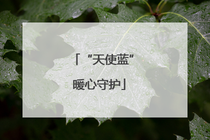 “天使蓝” 暖心守护